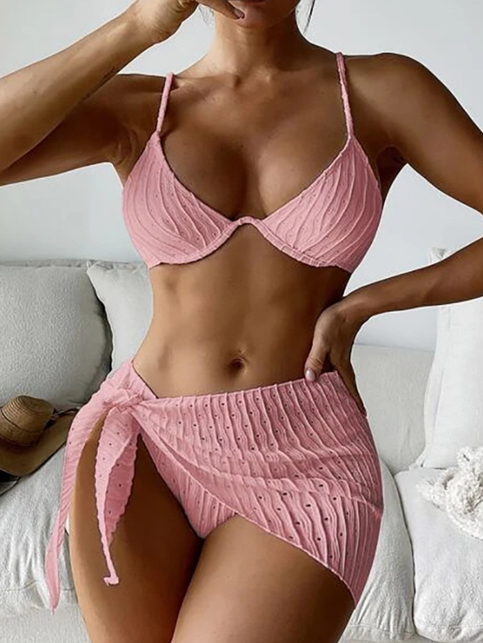 Sexy Split Three Piece Swimwear | ZAKAPOP