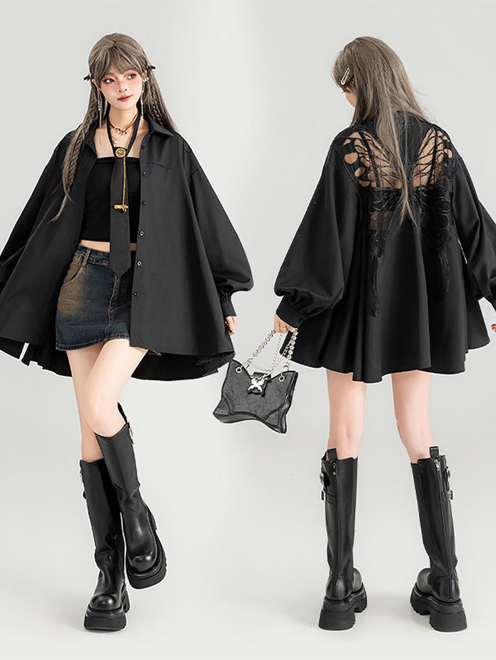 Long Sleeve Black Shirt / S