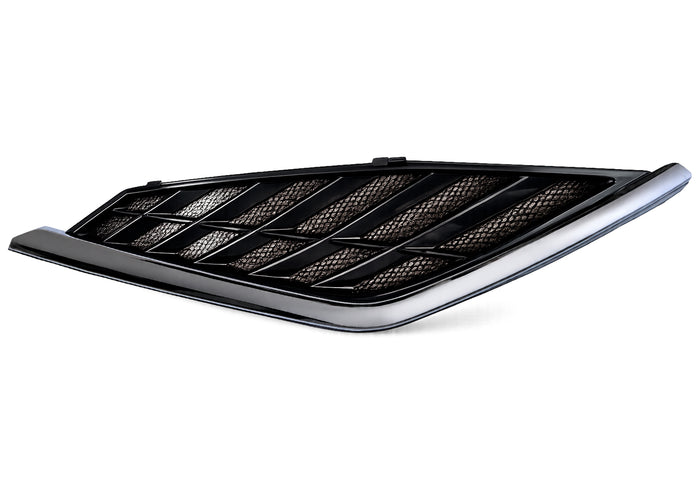 Side Hood Grille Vent Black with Chrome Stripe Driver 2025+ Volvo VN VNL New