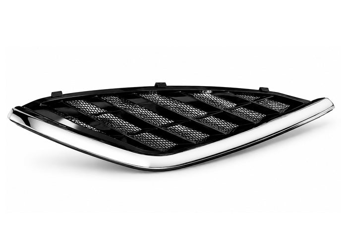 Side Hood Grille Vent Black with Chrome Stripe Driver 2025+ Volvo VN VNL New