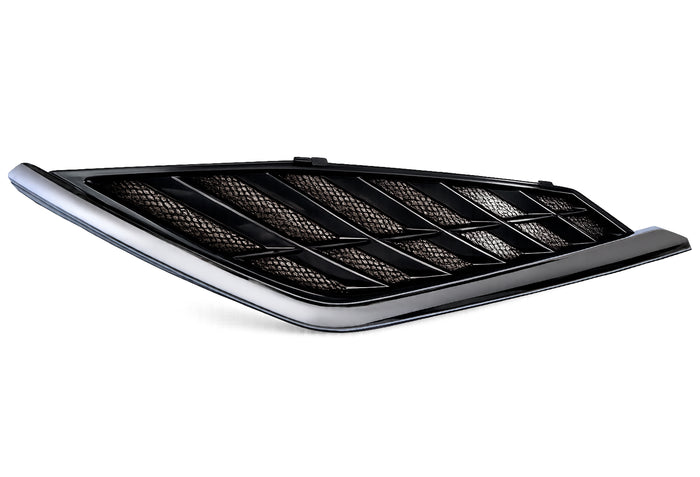 Side Hood Grille Vent Black with Chrome Stripe Passenger 2025+ Volvo VN VNL New