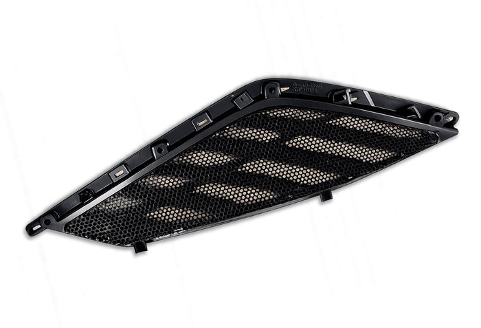 Side Hood Grille Vent Black with Chrome Stripe Passenger 2025+ Volvo VN VNL New