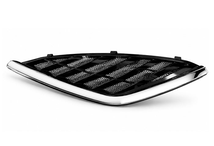 Side Hood Grille Vent Black with Chrome Stripe Passenger 2025+ Volvo VN VNL New