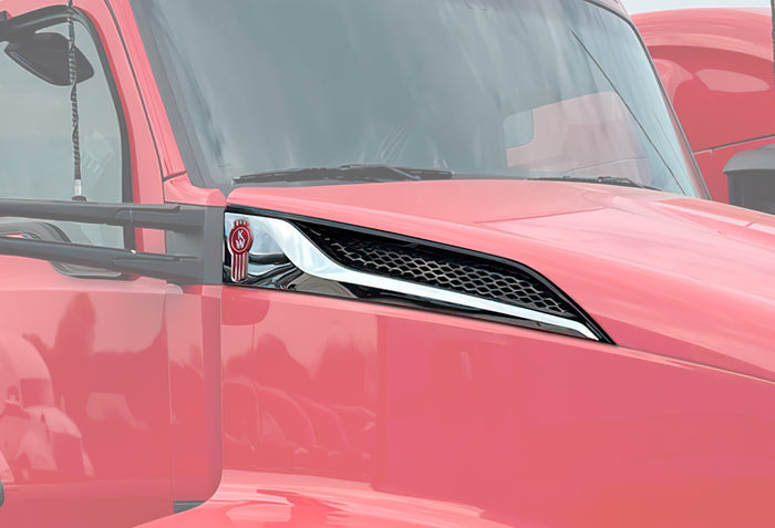 Side Hood Grille Vent Trim Chrome Passenger 2022+ Kenworth T680 Next Gen