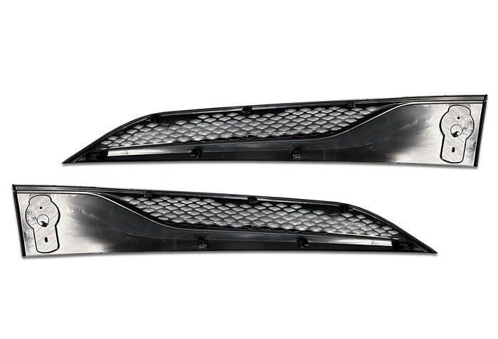 Side Hood Grilles Vent Trim Black Set 2022+ Kenworth T680 Next Gen