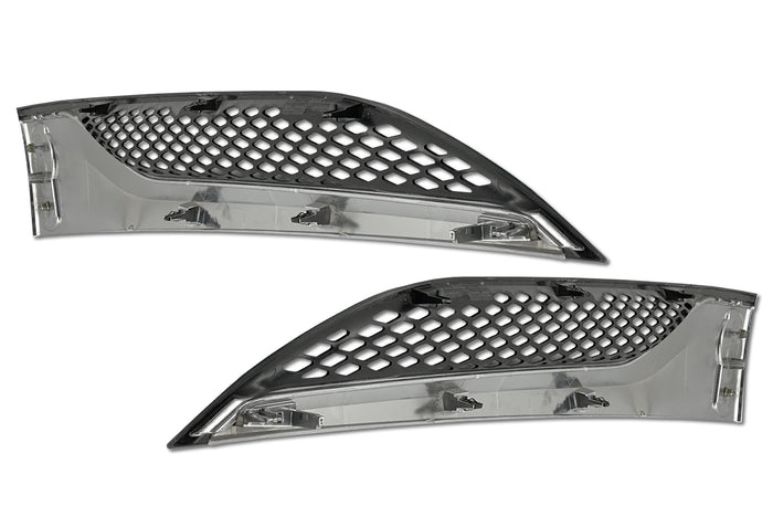 Side Hood Grilles Vent Trim Chrome Set 2022+ Kenworth T680 Next Gen