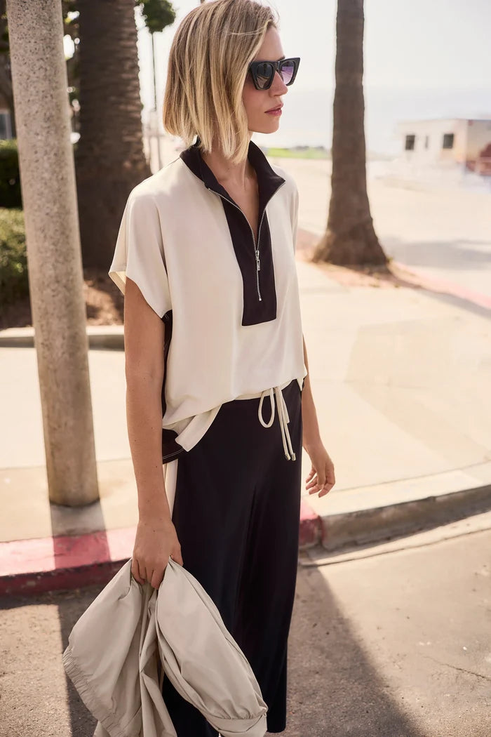 Silky Knit Colorblock Top by Joseph Ribkoff