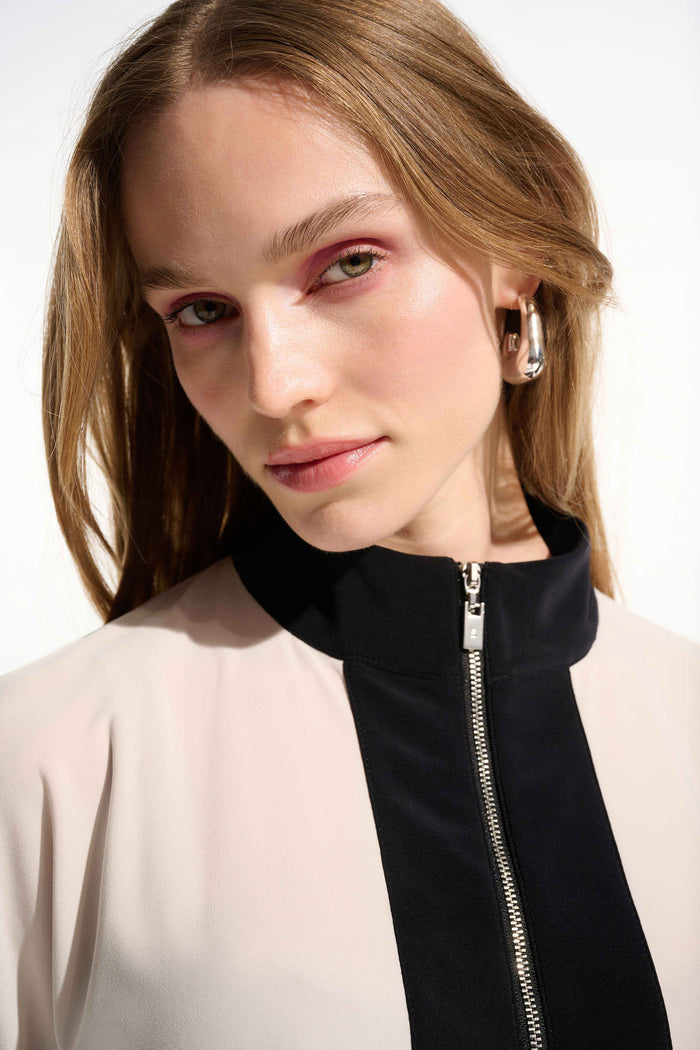 Silky Knit Colorblock Top by Joseph Ribkoff