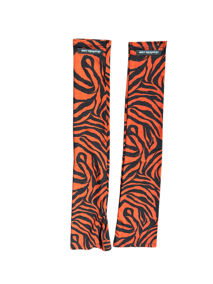 Skye Hide UV Lycra Arm Warmers (Tiger)