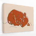 Sleeping Calf - Animals Canvas Wall Art