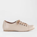 Factory Shop Shoes Froggie Women’s Sneaker- Ivory Leather - 13032 - side.
