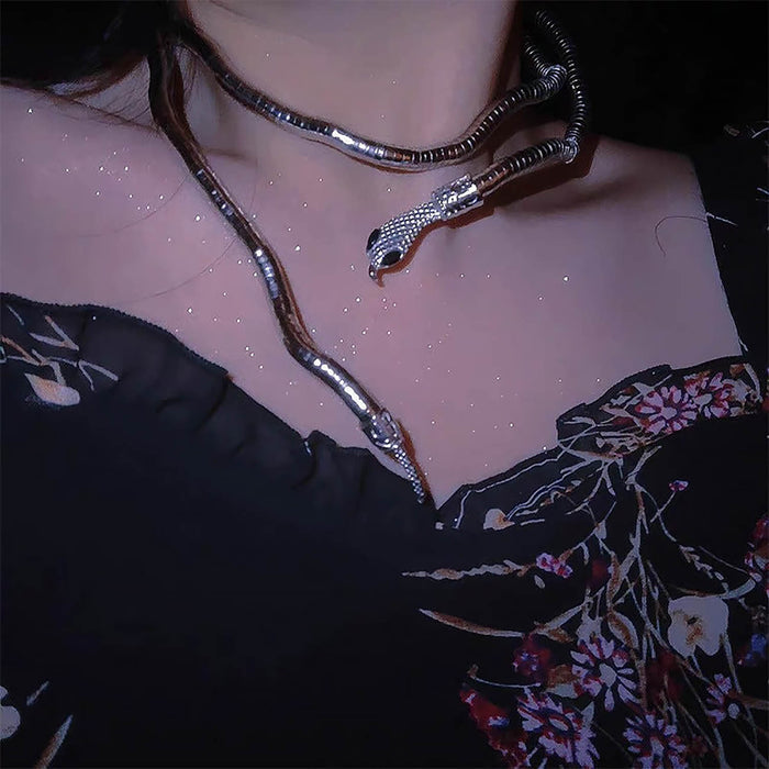 Soft Metal Snake Necklace for Women | ZAKAPOP