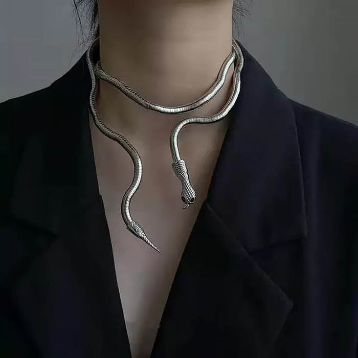 Soft Metal Snake Necklace for Women | ZAKAPOP