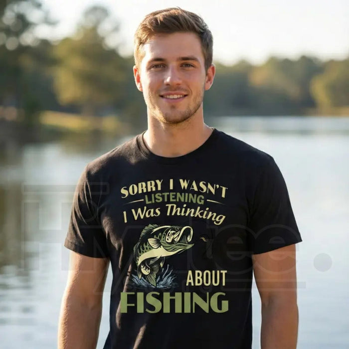 "Sorry I Wasn't Listening" – Funny Vintage Bass Fishing Unisex Top