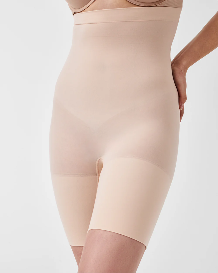 SPANX High-Waisted Mid-Thigh Short - Soft Nude