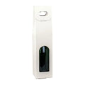 Spun Bianco- 1 Bottle Carrier w/ Window - White Embossed