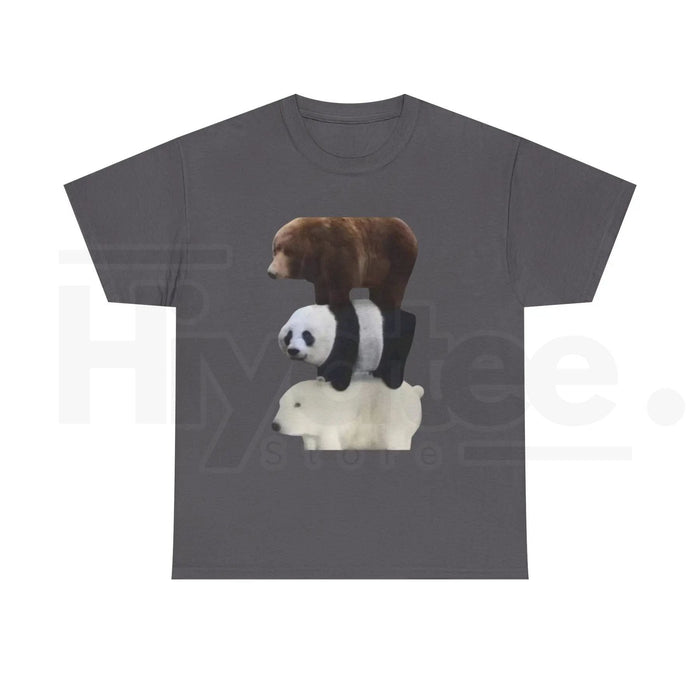 Stacked Bears Graphic Tee – Cute Polar, Panda & Brown Bear Unisex Shirt
