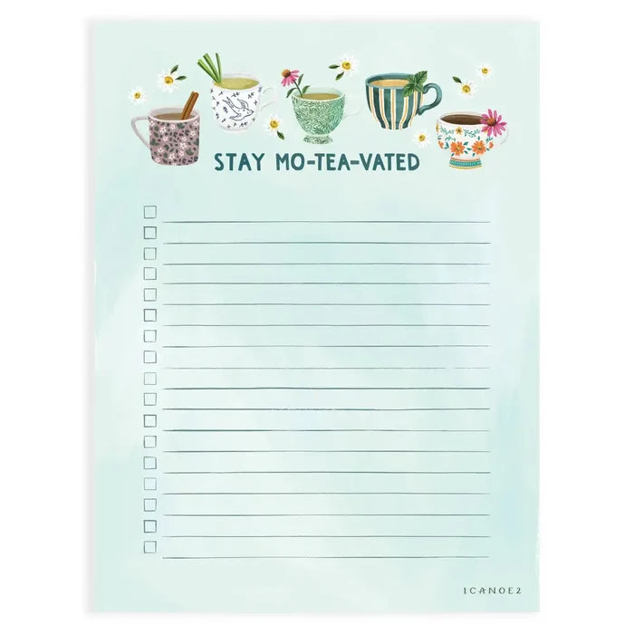 Stay Motivated Teacups 6x8 Notepad - 544831