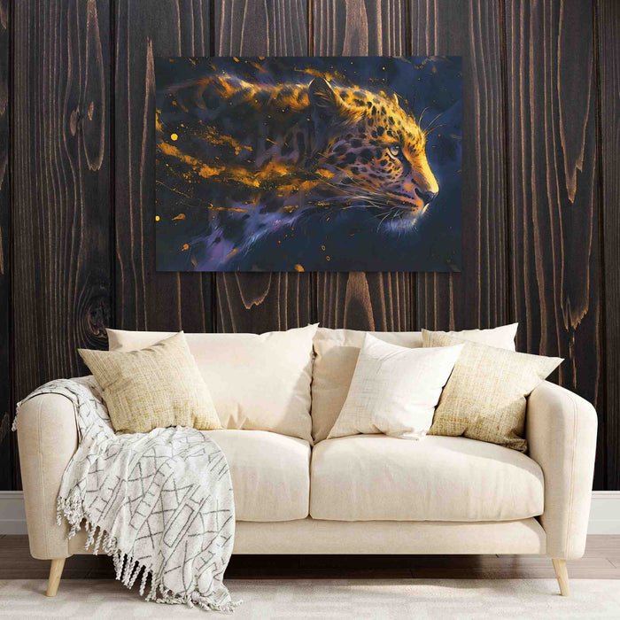 Stealthy Cheetah - Big Cat Wall Art in Black Frame