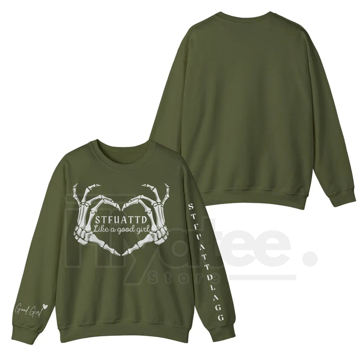 STFUATTDLAGG Like A Good Girl Dark Romance Sweatshirt: Spicy Booktok Apparel