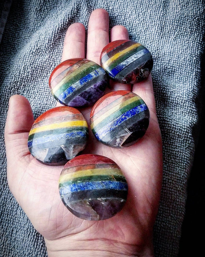 Stone: Chakra 7 Stone Palm Disc