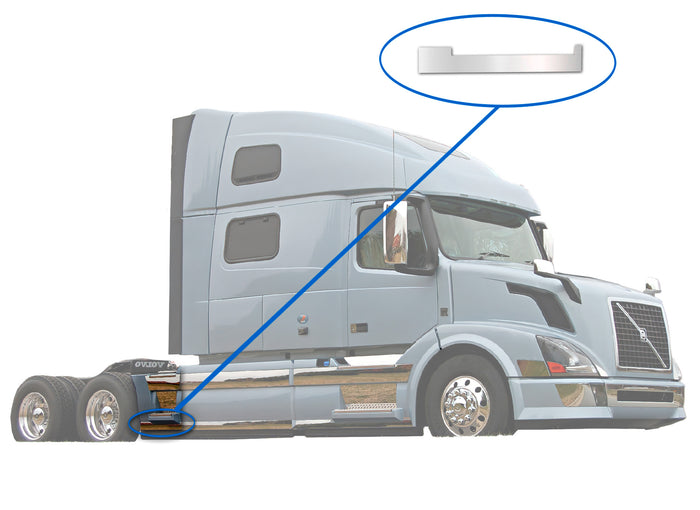Stripe Chrome Trim for Rear Step Fairing Panel 29" (75 cm) Passenger Side (12R) 2004-2017 Volvo VNL