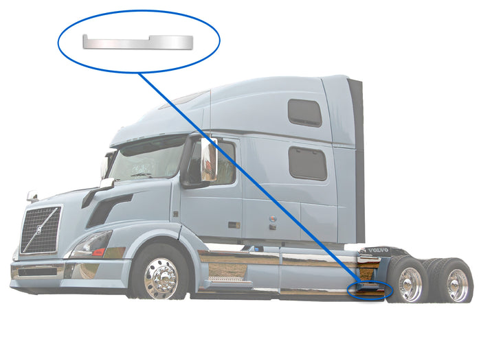 Stripe Chrome Trim for Rear Step Fairing Panel 37" (95 cm) Driver Side (14L) 2004-2017 Volvo VNL
