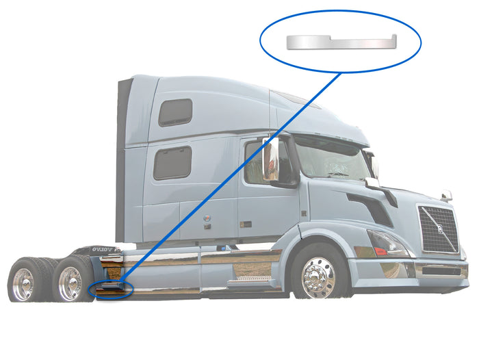 Stripe Chrome Trim for Rear Step Fairing Panel 37" (95 cm) Passenger Side (14R) 2004-2017 Volvo VNL