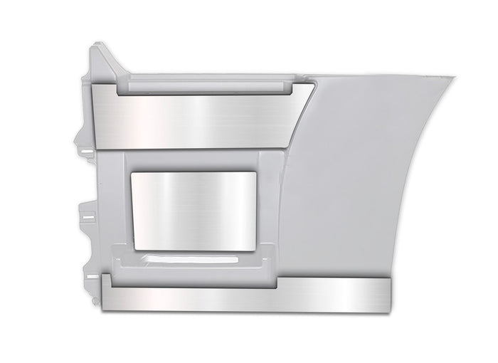 Stripes Chrome Trim Set for Rear Step Fairing Panel 37" (95 cm) Driver Side (12L, 13L, 14L)  2004-2017 Volvo VNL