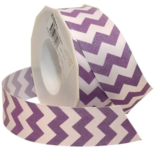 Sugar Chevron Glittered Grosgrain Ribbon
