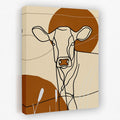 Sunset Cow - Animals Canvas Wall Art