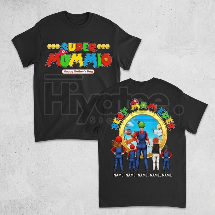 "Super Momio" Retro Gaming – Personalized Best Mom Ever Mother's Day Top