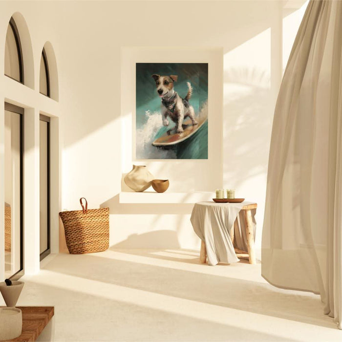 Surf Dog - Large Modern Canvas Print