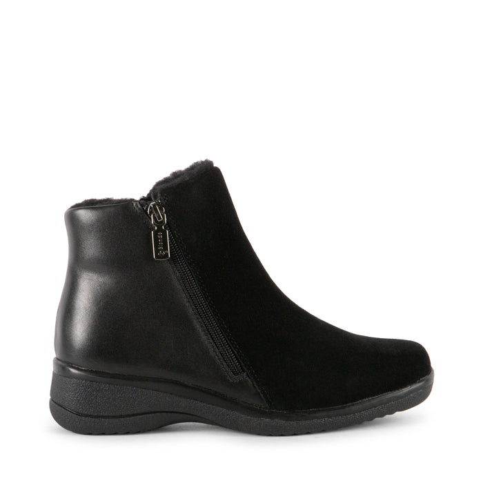 BLACK LEATHER/SUEDE