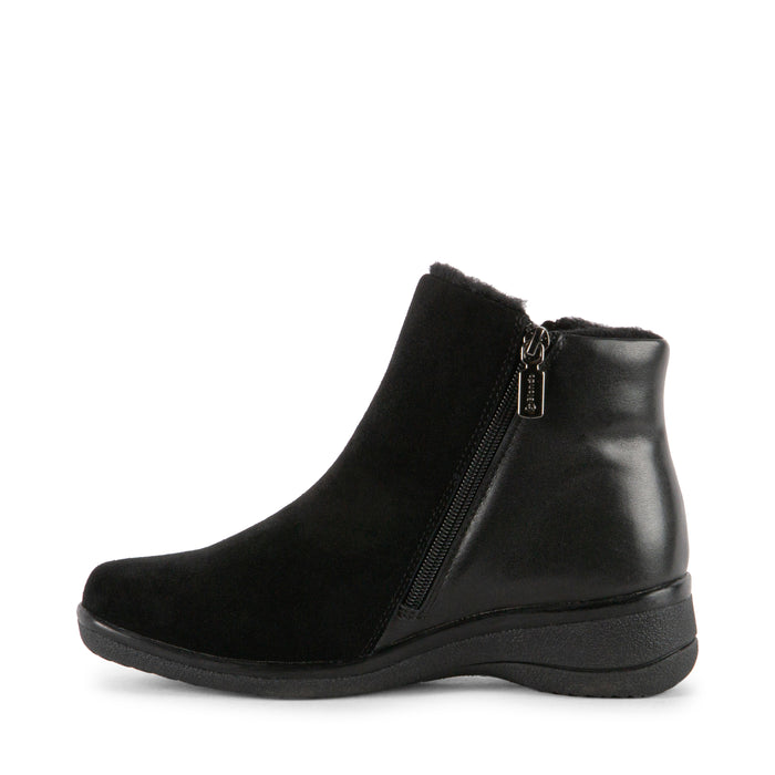 BLACK LEATHER/SUEDE