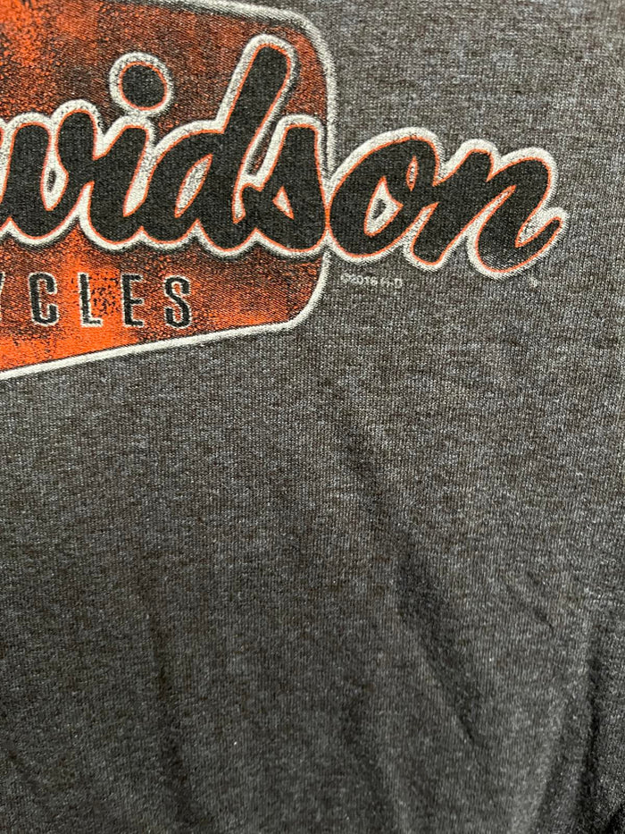 T-shirt Harley Davidson Surfboard Flames Bald Eagle Surf Tee