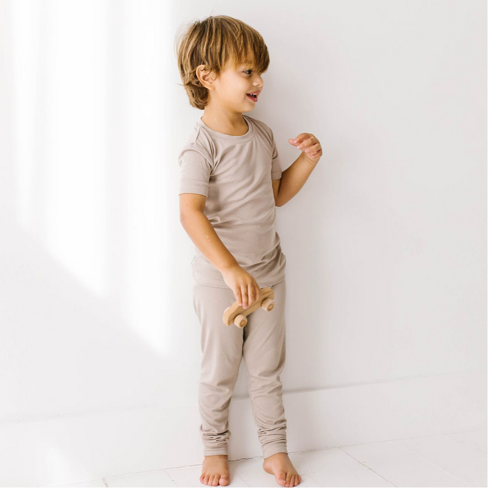 Taupe Two Piece Kid's Jammie Set
