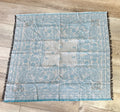 Teal & Tan Beaded Neck Scarf