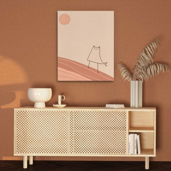 The Catfish - Beige Wall Art for Kids Room