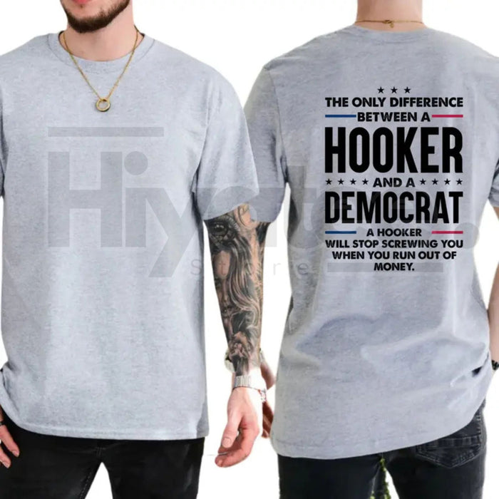 "The Only Difference" – Bold Sarcastic Political Parody Unisex Top