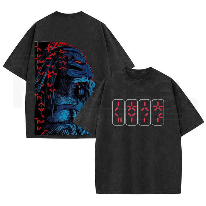 "The Predator" 1987 Classic Horror Movie Vintage Washed Tee – Retro Sci-Fi Action Streetwear