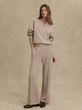 The Wide Leg Pant- Taupe Marl