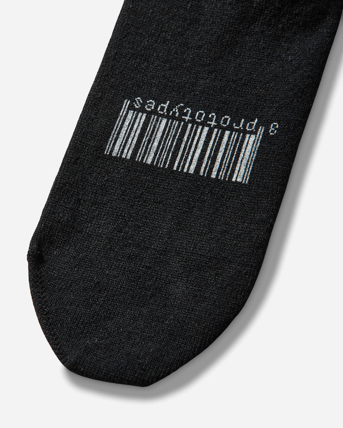 Prototypes Wmns Graphic Socks Thigh High Black Underwear Socks PT09ACC06USBK BLACK