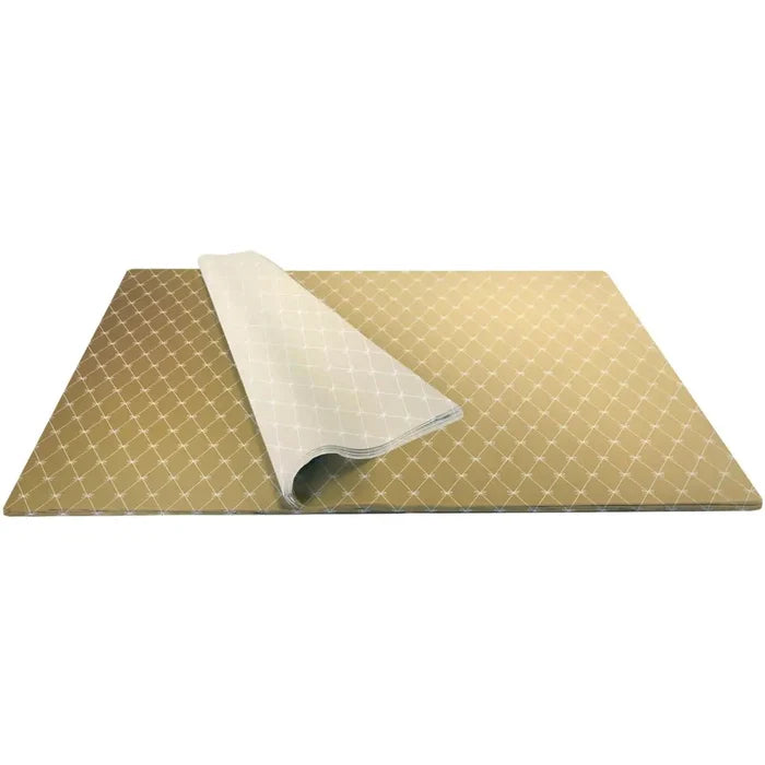 Tissue - Printed - Beautiful Bows Gold (Recycled Fiber)