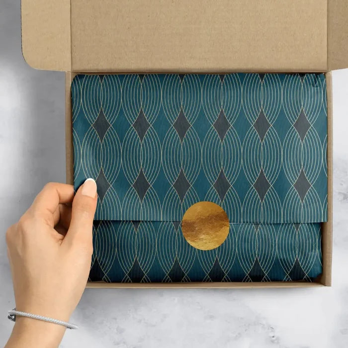 Tissue - Printed - Gilded Geo