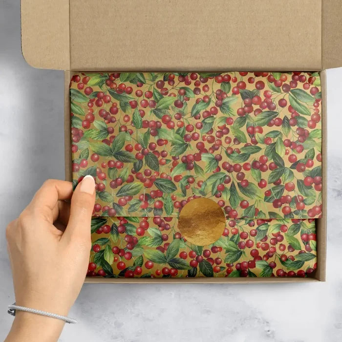 Tissue - Printed - Merry Berry (Recycled Fiber)