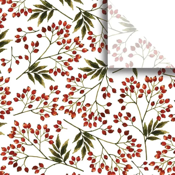 Tissue - Printed - Snow Berries (Recycled Fiber) - Retail 6