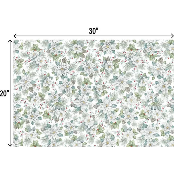 Tissue - Printed - Snowdrift Floral - XPT795