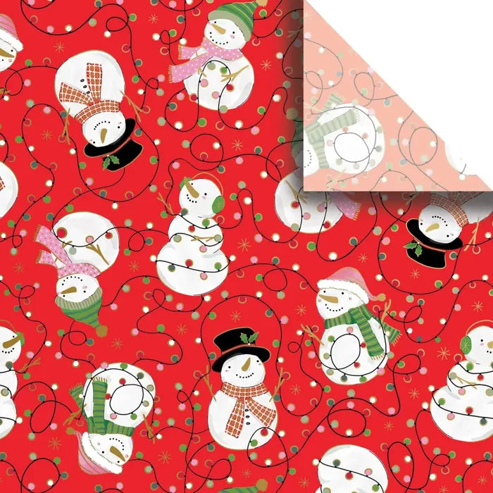Tissue - Printed - Snowmen & Lights (Recycled Fiber)