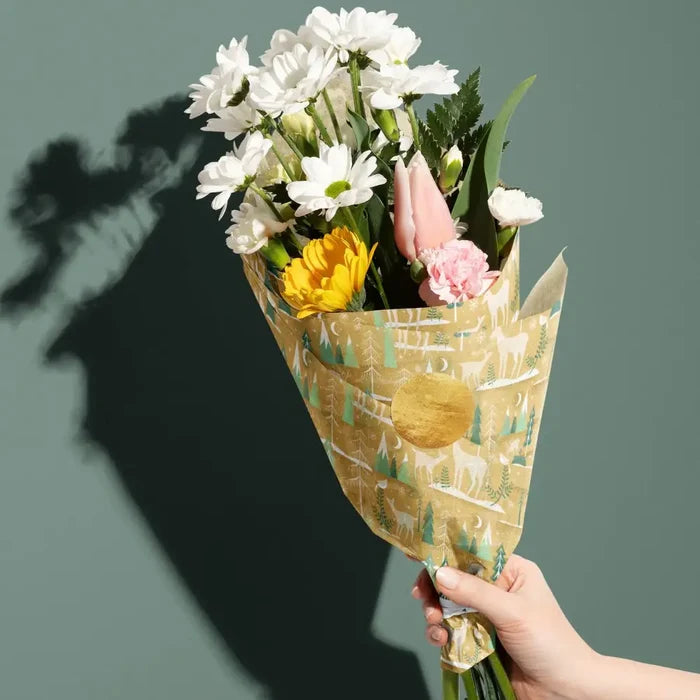 Tissue - Printed - Winter Serenity Gold (Recycled Fiber)